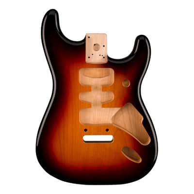 Fender Deluxe Series H/S/H Stratocaster Alder Body 2 Point Bridge Mount (3 Colour Sunburst) image 1