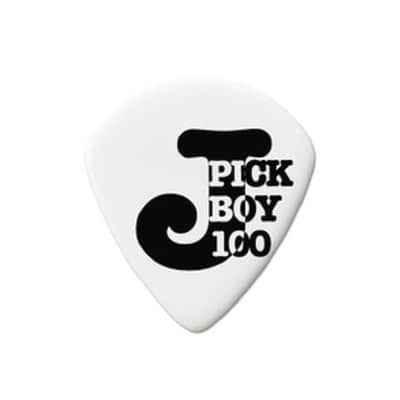 6 x Pickboy White w/Black lettering Jazz 1.00mm Guitar Picks J-Pick image 3