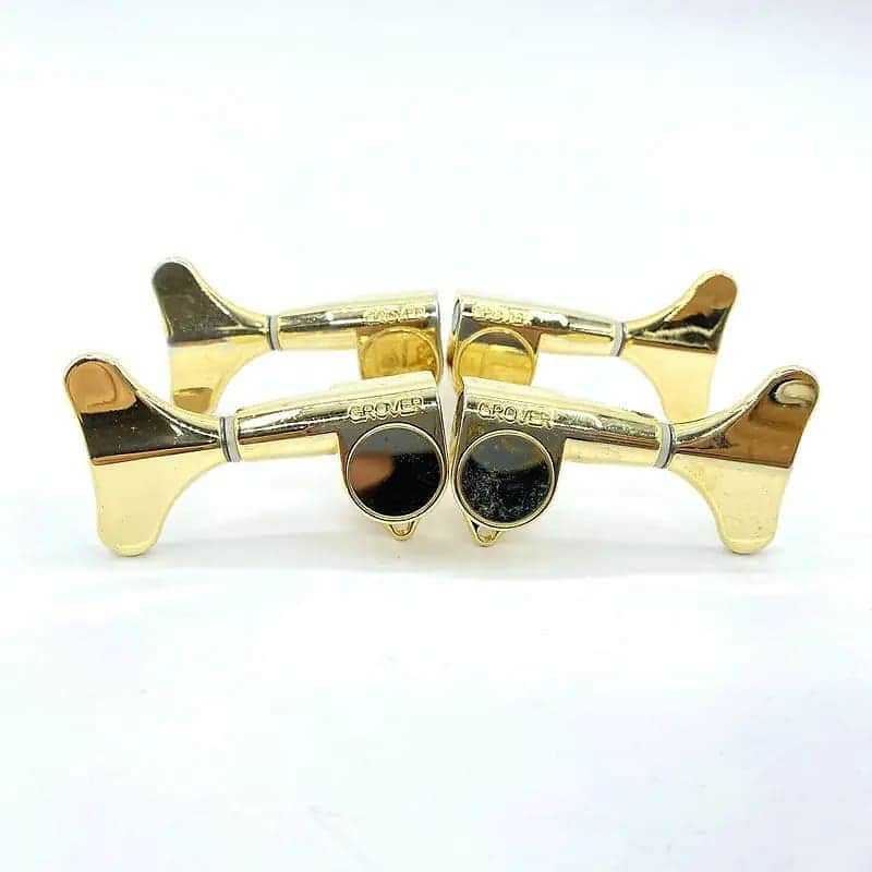 Grover 2R+2L Gold Bass Guitar Tuning Pegs Machine Heads Tuners Keys image 1