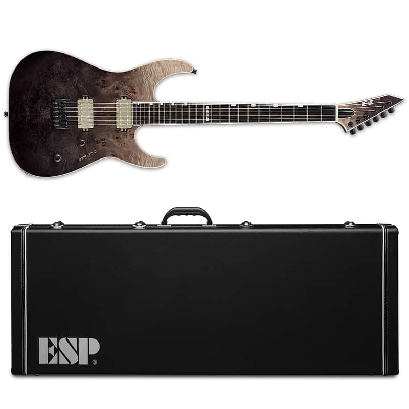 ESP E-II M-II NT Black Natural Fade Electric Guitar + Hard Case MII M II MIJ Stoptail - New image 1
