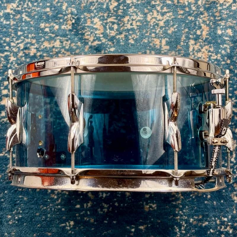 1080s CUSTOM BUILD Blue 14” x 6 ACRYLIC Snare Drum image 1