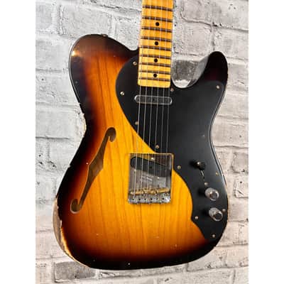 Fender Custom Shop  Limited Edition Nocaster Thinline Relic, 1-Piece Quartersawn Maple Neck, Aged 2-Color Sunburst image 3
