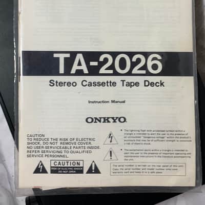 Onkyo TA-2026 Vintage Stereo Cassette Tape Deck Black Dolby B/C *NEEDS REPAIR* image 13