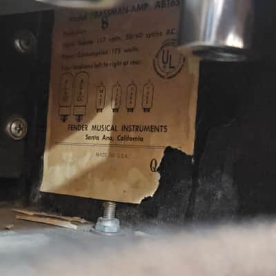 Fender Bassman Tube Head 1967 image 8