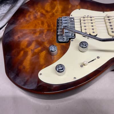 Godin Solidac Piezo HSH Electric Guitar - Standard and Piezo Outputs - 2002 Quilted Maple Top image 6