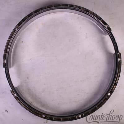Ludwig 14" Twin-Channel 3lb Die-Cast Rim/Hoop 10-Lug Snare Drum Resonant Vintage image 4