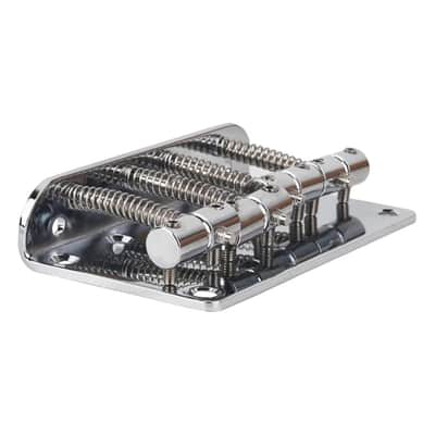 4 String Bass Bridge Hardtail Top Load Bridge for Jazz Bass Precision Bass Guitar, Chrome image 3
