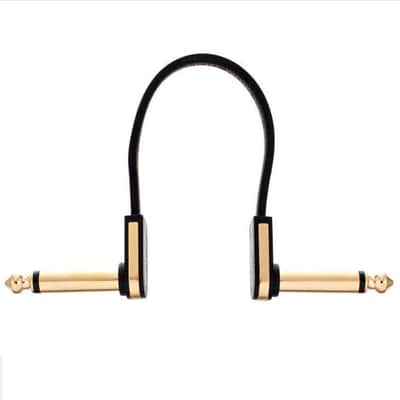 EBS PCF-PG10 10cm (3.94") Premium Gold Flat Patch Right Angle Guitar Patch Jumper Cable - 3 Pack image 2