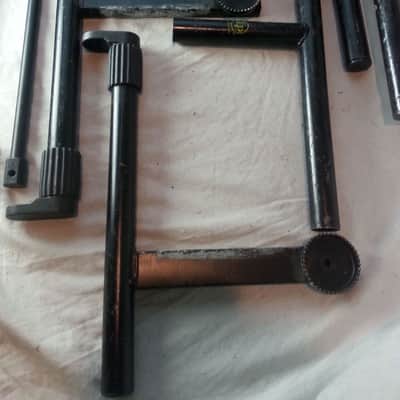 *LP M Cohen Drum Stand Parts Lot Swivel Adjustment Tubes Holders Black +Rubber* image 3