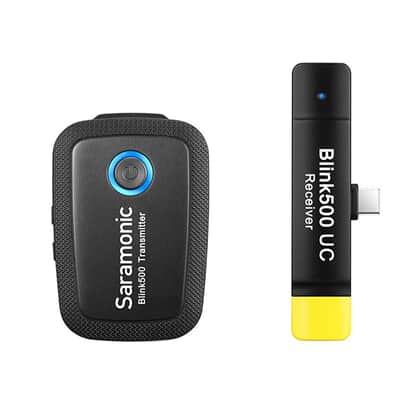 Mint Saramonic Blink 500 B5 Wireless Clip-On Mic System With Lavalier & Dual Usb-C Receiver For Android D image 2