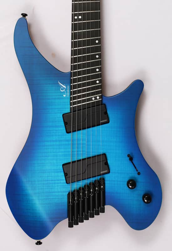 Agile Headless 7 String Multi Scale Fan Fret Electric Guitar | Reverb