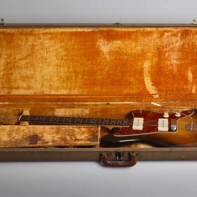 Fender  Jazzmaster Solid Body Electric Guitar (1960), ser. #47491, original brown tolex hard shell case. image 10