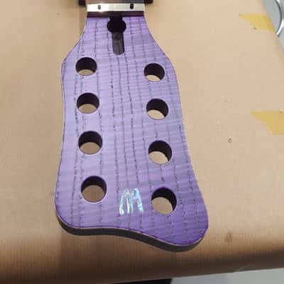 Warwick Dolphin Pro 1 - 8 String Custom Shop Masterbuilt 2022 - AAA Flame SOLID French Ash over Satin Transparent Purple Grape Flavor image 20