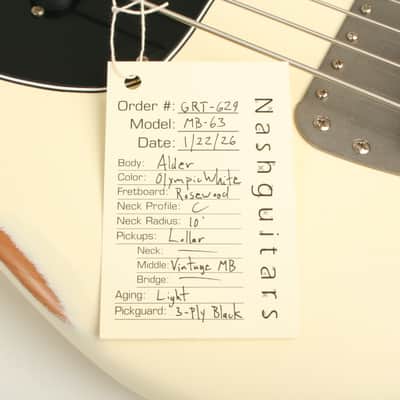 Nash Bass MB-63 Olympic White Lollar Pickup GRT-629 image 12