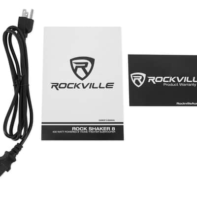 Rockville Rock Shaker 8" Inch Black 400w Powered Home Theater Subwoofer Sub image 9