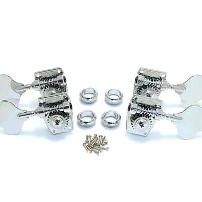 Grover 142C Vintage Bass Tuning Machines, 2 + 2, Chrome image 2