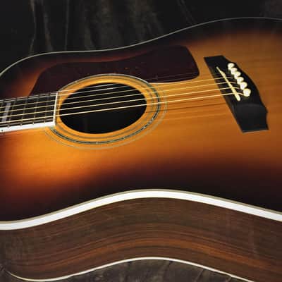 Guild D-55 2013 Sunburst New Hartford Built Guild Acoustic D55 Very Good Condition Dreadnought image 8