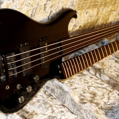 WESTONE X695BK SPECTRUM LX Bass  1986 Black.  BY MATSUMOKU.  TWO NECKS. Fretted & Fretless.  RARE. image 2