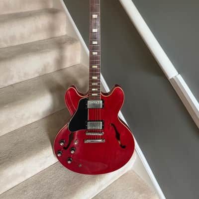 Left handed lefty Gibson Memphis '63 ES-335 Block 2015 - Sixties Cherry VOS image 20