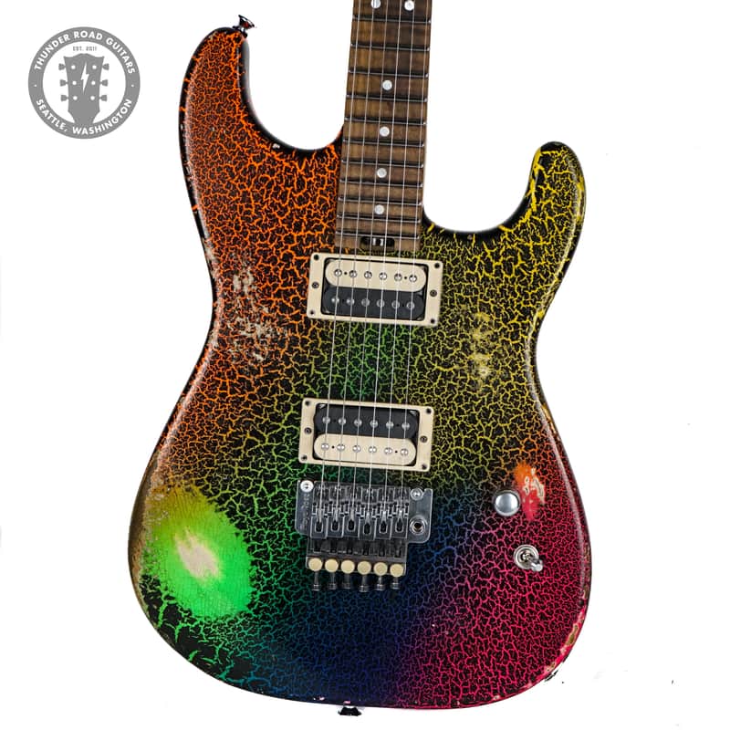 New Jackson Custom Shop Thunder Mod San Dimas Nitro Relic Rainbow Crackle Thunder Road Exclusive image 1