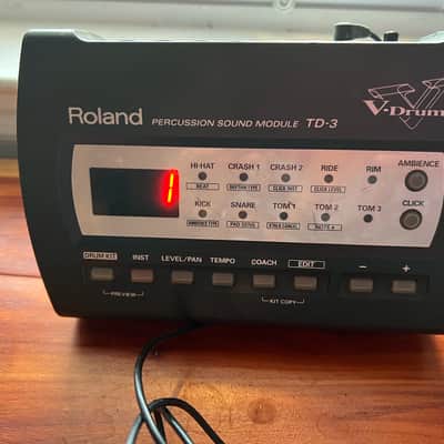 Roland TD-3 Electronic Drum Brain Module With Mounting Bracket and Power Supply