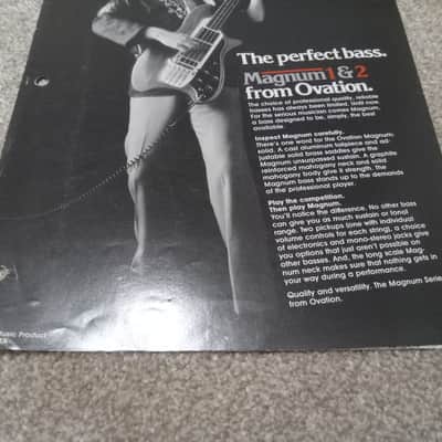 Vintage Late 1970's Ovation Magnum 1 & 2 Bass Flyer! Original Case Candy, Paperwork! image 2