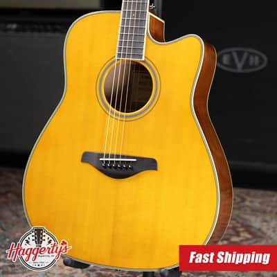 Yamaha FGC-TA Transacoustic Cutaway Acoustic/Electric Guitar - Vintage Tint image 1