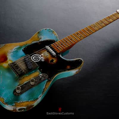 Fender Telecaster Daphne Blue Heavy Aged Relic image 10