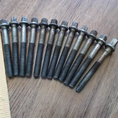 Slingerland Radio King 30's/40's 2" tension rods - nickel - set of 12 image 1
