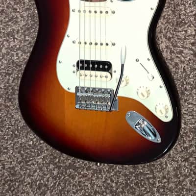 2020 Fender American Performer Stratocaster HSS with Rosewood Fretboard 3-Tone Sunburst | s-1 switch HSS electric guitar made in the usa Hardshell case image 1
