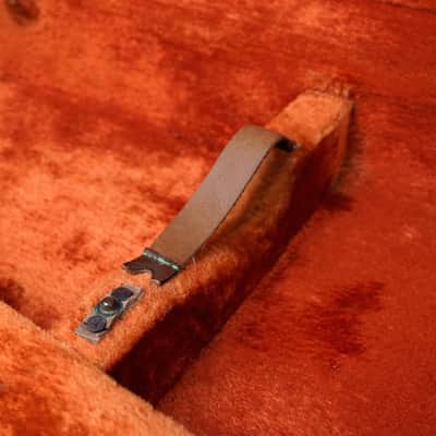 Fender Jazz or Precision Bass Original Hard Case 1967-1972 Logo with Tail Black with Orange Interior Vintage image 18
