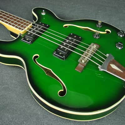 Vintage Aria Made in Japan Model 1410 Hollow Body Electric Bass Guitar image 4