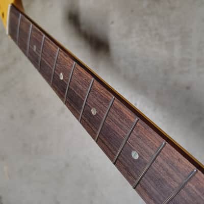 Tinted Flame Maple Strat Neck fits fender Stratocaster body 22 frets image 3