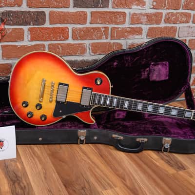 Gibson Les Paul Custom Plain Maple Top Cherry Sunburst 1975 w/OHSC (Refret/Mods) image 2