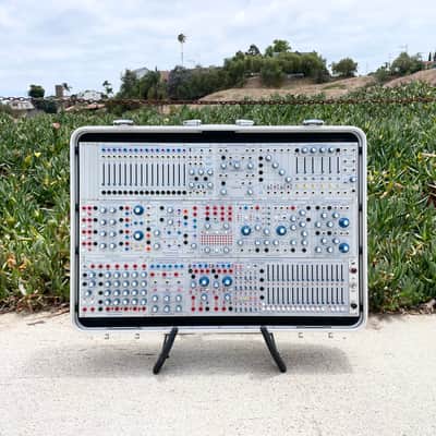 Buchla Tiptop 200t series with BPNYC ZERO Halliburton Eurorack Modular Travel Case SILVER 122hp 9U w/MARF image 3