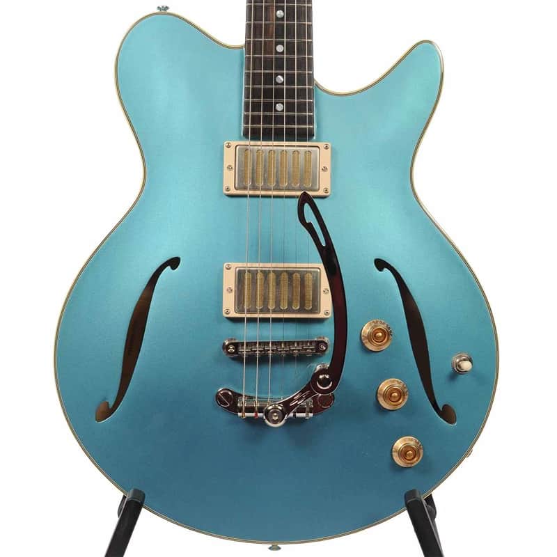 Eastman 2022 Romeo LA Semi-Hollow Electric Guitar with Case - Celestine Blue - Used