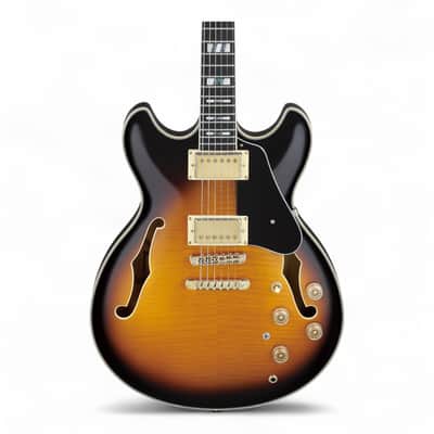 Ibanez JSM10 John Scofield Signature - Vintage Yellow Sunburst, Semi-Hollowbody Guitar with Hardshell Case image 2
