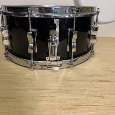 Vintage 1970s Ludwig Vistalite Smoke Black Snare Drum 14x6.5 Blue Olive Badge All Original Acrylic image 3