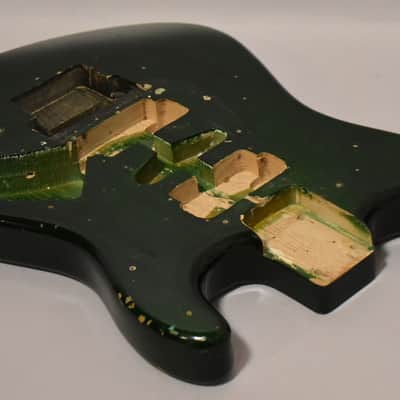 Unbranded S-Style Guitar Body HSH Floyd Rose Translucent Green image 6