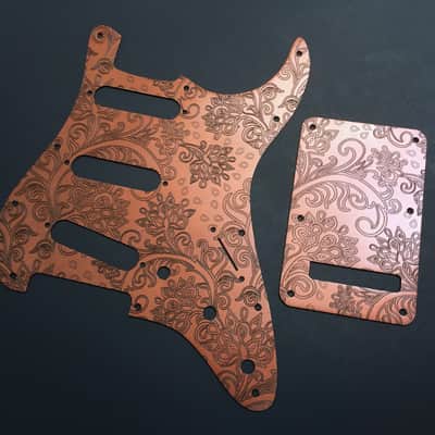 Copper Paisley Floral Custom Bakelite Pickguard Fender® Stratocaster® Strat® image 3