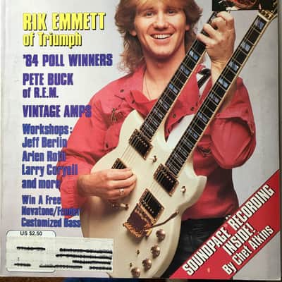 Guitar Player Magazine January 1985 Rik Emmett from Triumph is on the cover image 2