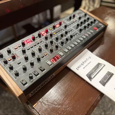 Sequential Prophet-6 Desktop 6-Voice Polyphonic Synthesizer 2018 - 2020 - Black with Wood Sides image 2