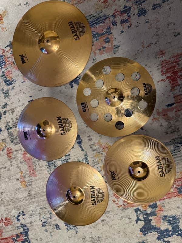 Sabian B8X Cymbal Set: 14" Hi Hats, 14" Thin Crash, 18" Crash Ride, & B8 Pro 16" O-Zone Crash image 1