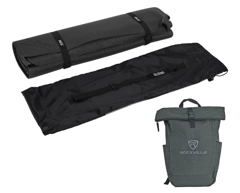 On-Stage DMA4450 4' x 4' Portable Nonslip Drum Mat+Carry Bag+Laptop Backpack image 1