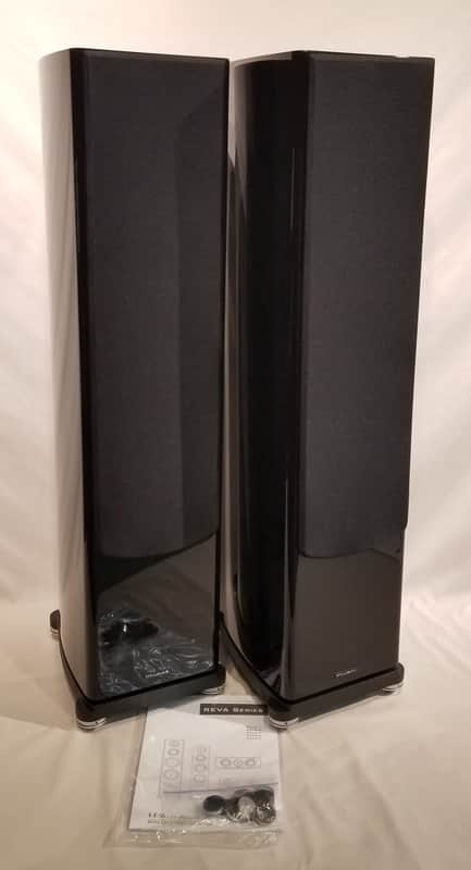 Wharfedale Reva-4 Floor Standing Hi-Fi Speakers (Pair) Complete w/ Boxes Piano Black image 1