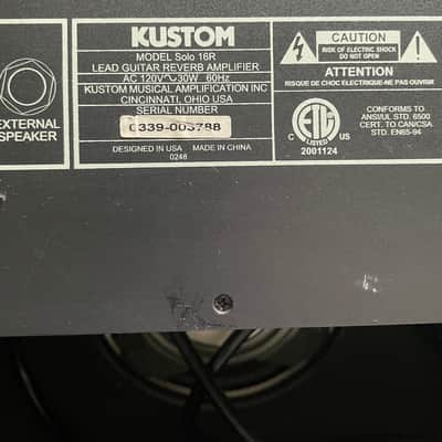 Kustom Solo 16 R guitar amplifier - Black image 9
