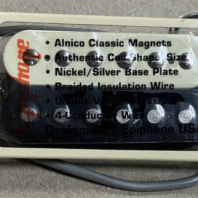 Epiphone ACPNHZCN-4, Humbucking pickup, Zebra, w/pickup ring, neck image 1