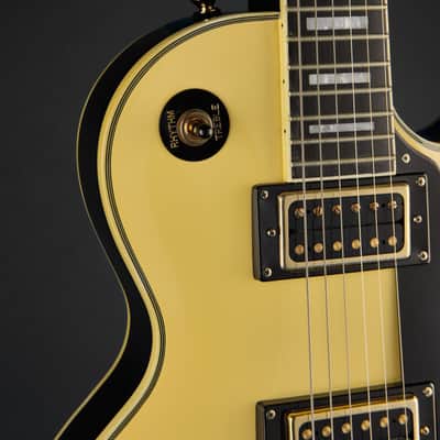 2012 Epiphone Les Paul Custom Blackback Antique Ivory image 10