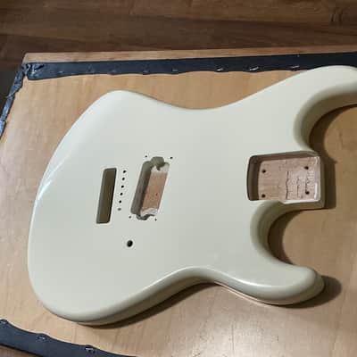 2021 Indonesia Kramer Baretta Special Vintage White Mahogany Guitar Body 6 Post Tremolo image 2
