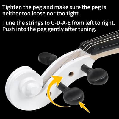 🎅🎄 For Pros and Beginners! Arctic White Violin +Case/Bag +Bow +Wax image 13